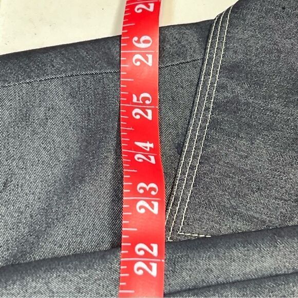 Lena Gabrielle Woman’s Plus Blazer Jacket Grey Denim and Stitched Size 16 - Picture 6 of 8